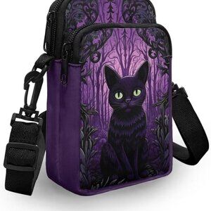 Mini Crossbody Bag Phone Purses Wallet for Women Canvas Messenger Pouch